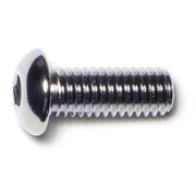 MIDWEST FASTENER 3/8"-16 Socket Head Cap Screw, Chrome Plated Steel, 1 in Length, 10 PK 74215